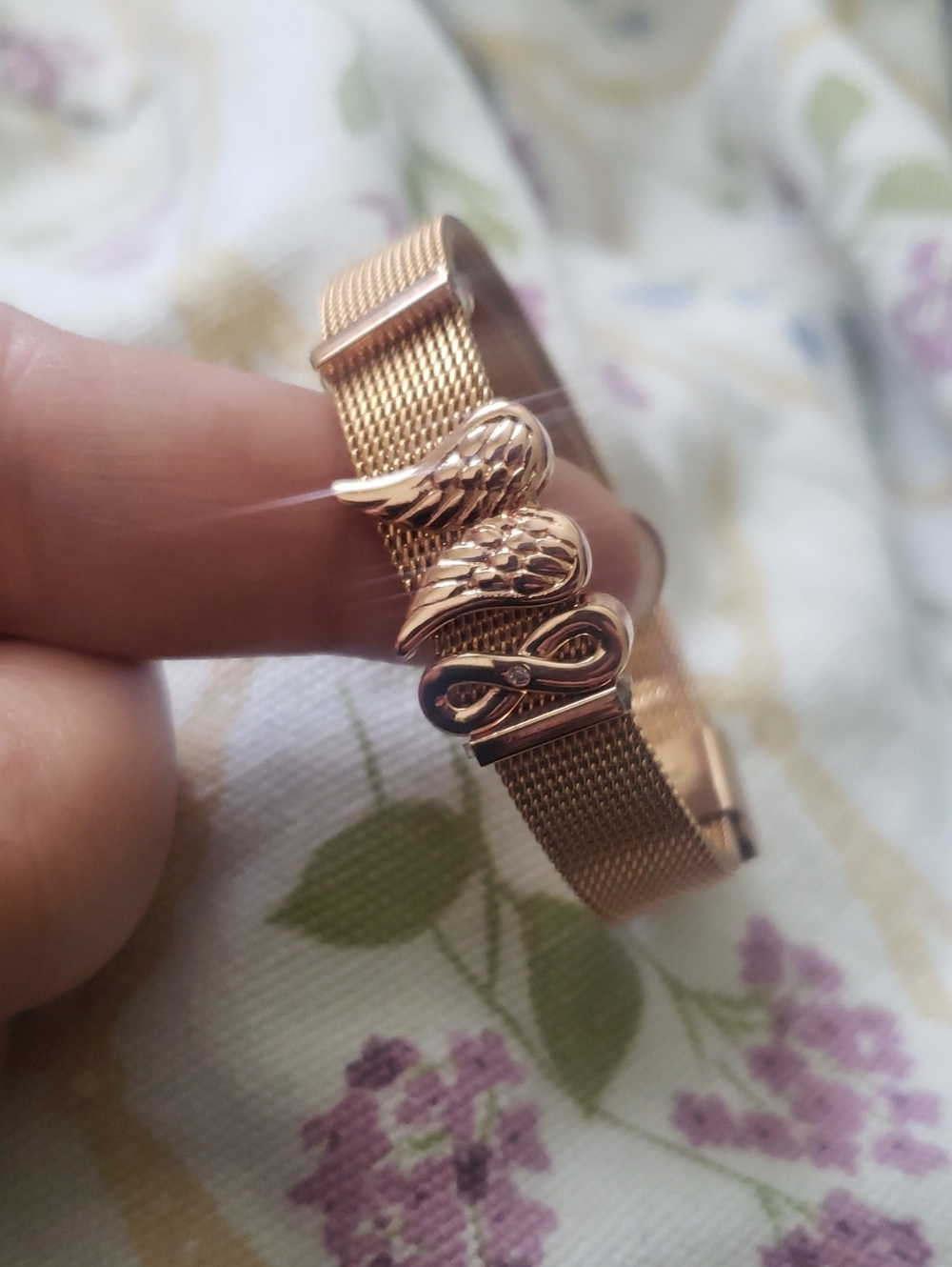 Aphrodite Rose Goldtone Stainless Steel Mesh Bracelet. Beautiful!